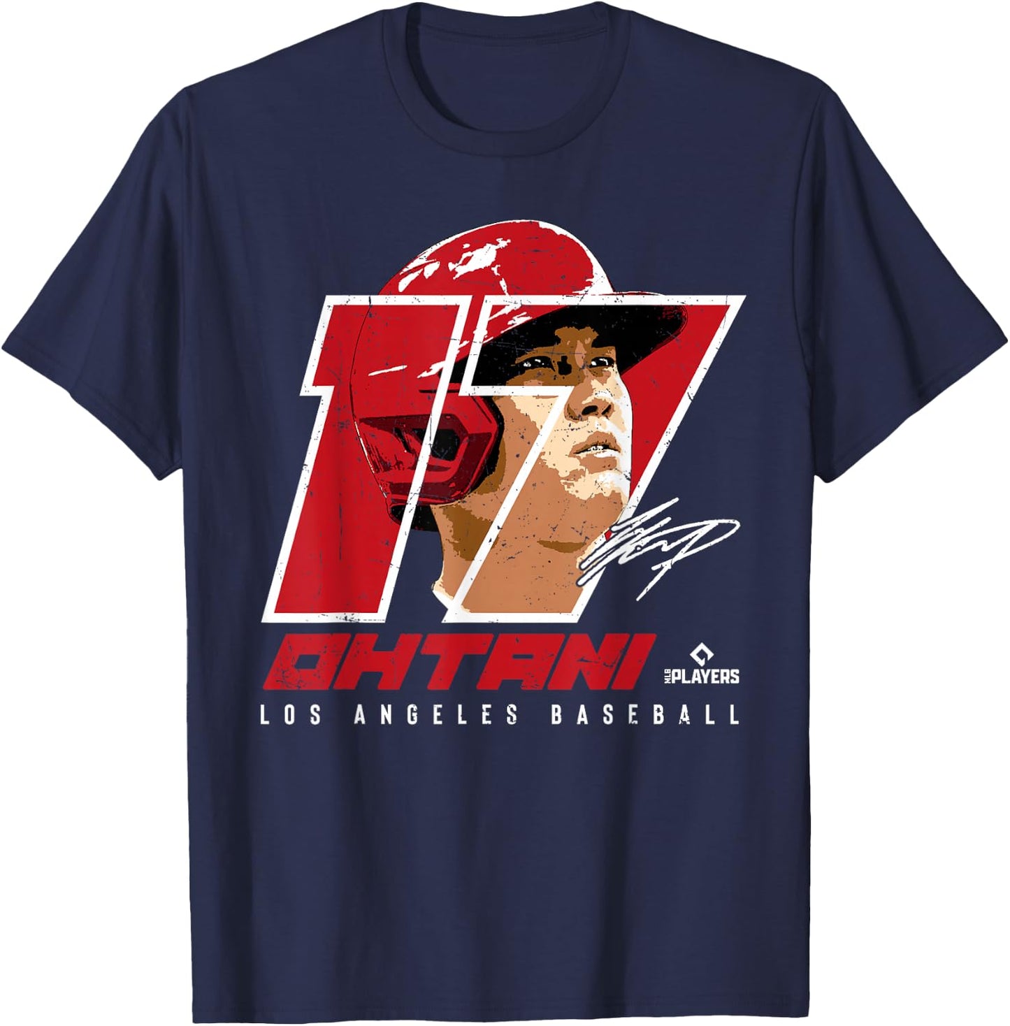 Shohei Ohtani Silhouette Sho Time Los Angeles MLBPA T-Shirt - T-Shirt | Navy
