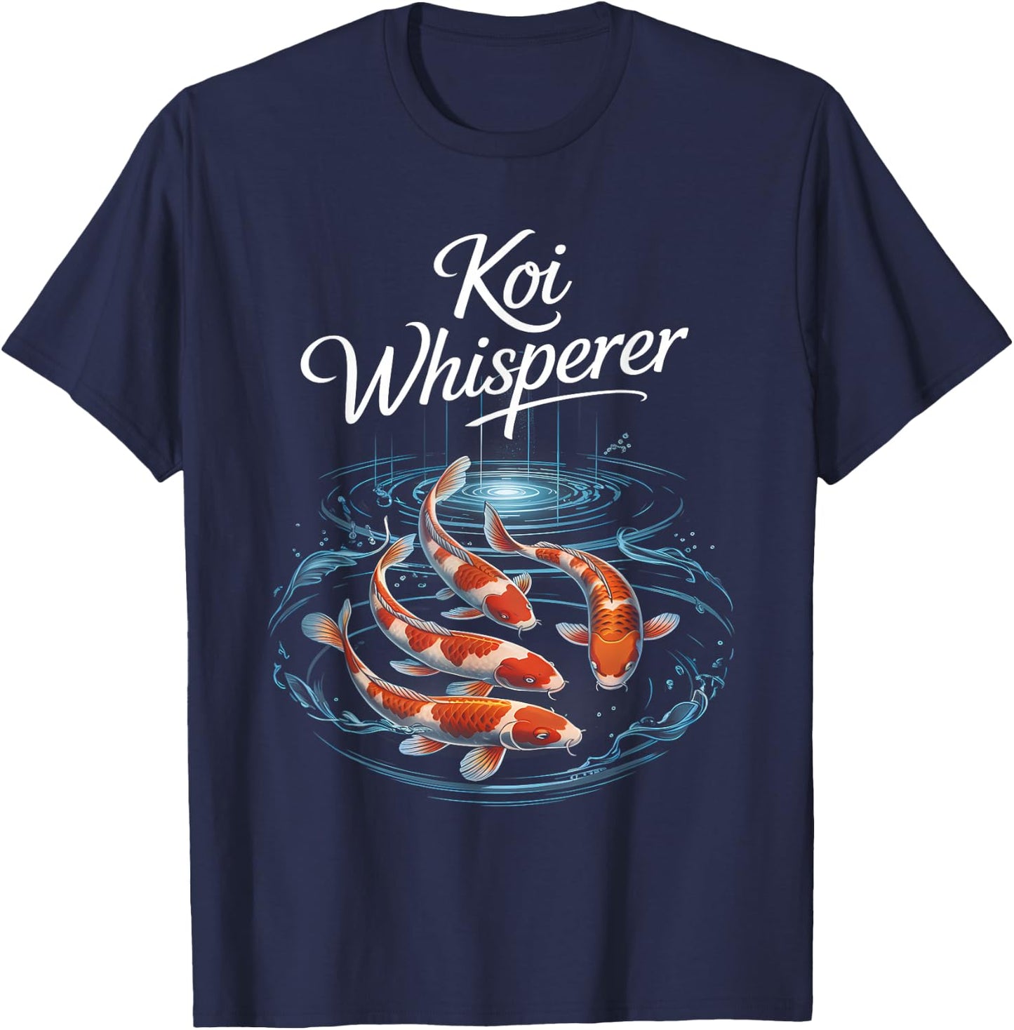 Koi Whisperer Aquarium Japanese Koi Lover Men Kids T-Shirt - T-Shirt | Navy