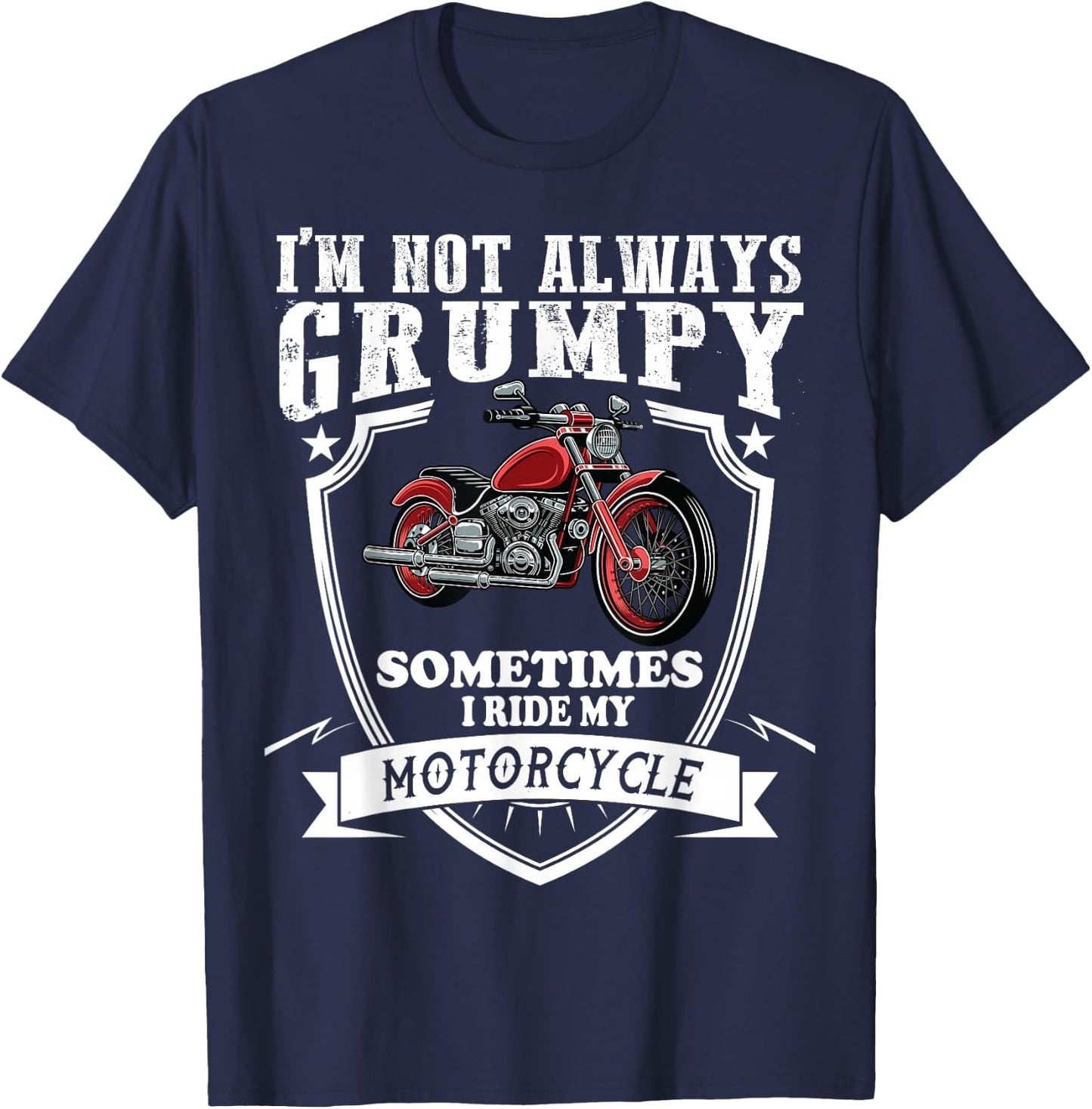 Funny Motorcycle Lover Quote Cool For Grandpa Biker T-Shirt - T-Shirt | Navy