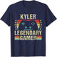 Kyler Gamer Retro Gaming Vintage Game Personalized 70s T-Shirt - T-Shirt | Navy