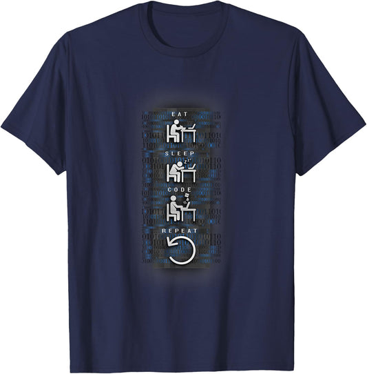 Computer Programmer Code Funny Geek Gift T-Shirt - T-Shirt | Navy