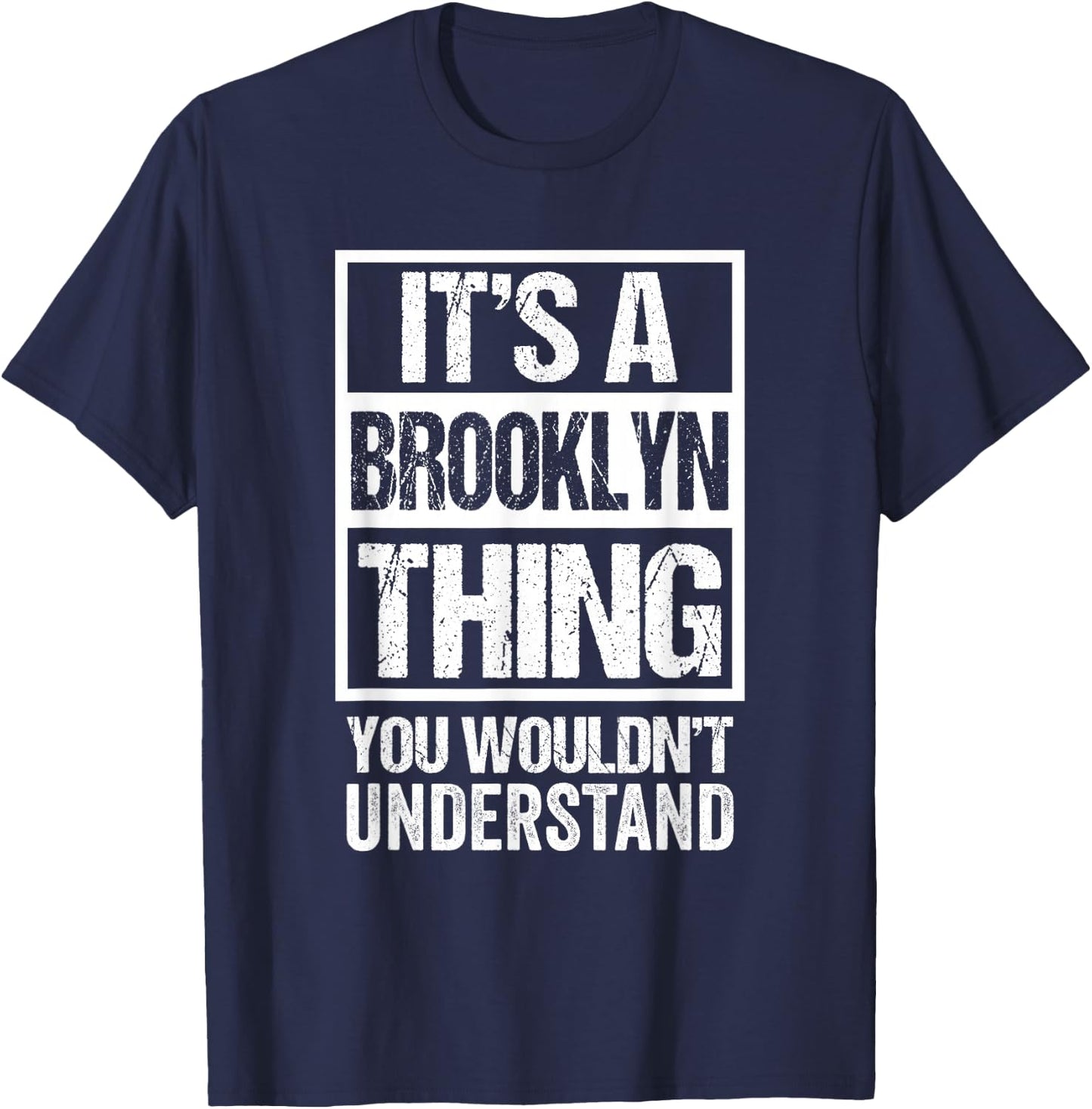 Funny Forename Gift Ideas for My Friend Brooklyn - Brooklyn First Name - -Adults - Black - Small - Short Sleeve - Cotton 65%, Polyester 35% T-Shirt - T-Shirt | Navy