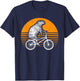 Funny Capybara Riding Bike Retro Capibara Bicycle T-Shirt - T-Shirt | Navy