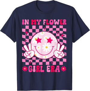 in My Flower Girl Era Toddler Youth Kids Bridesmaid Proposal T-Shirt - T-Shirt | Navy