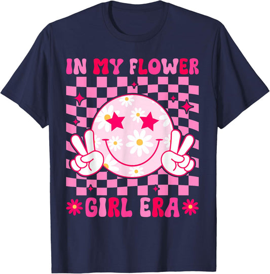 in My Flower Girl Era Toddler Youth Kids Bridesmaid Proposal T-Shirt - T-Shirt | Navy