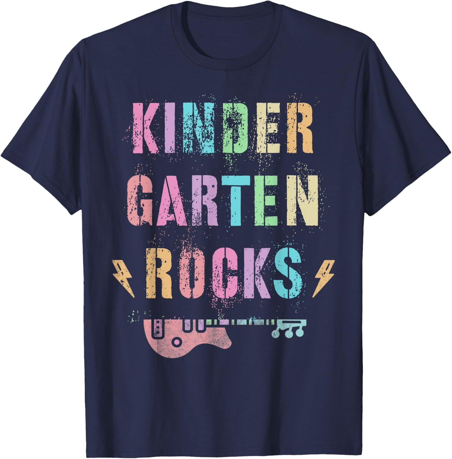 KINDERGARTEN ROCKS Star Crew Kinder My Jam In My Teacher Era Men Women Kids T-Shirt - T-Shirt | Navy