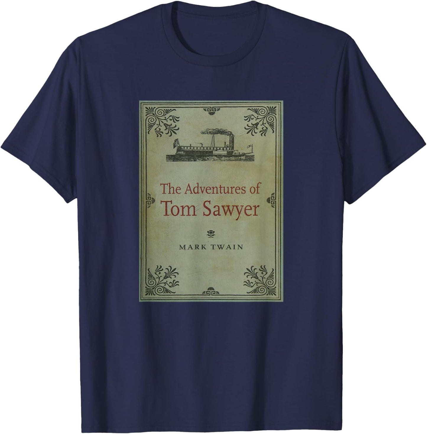 The Adventures of Tom Sawyer (1885) Book Cover T-Shirt - T-Shirt | Navy