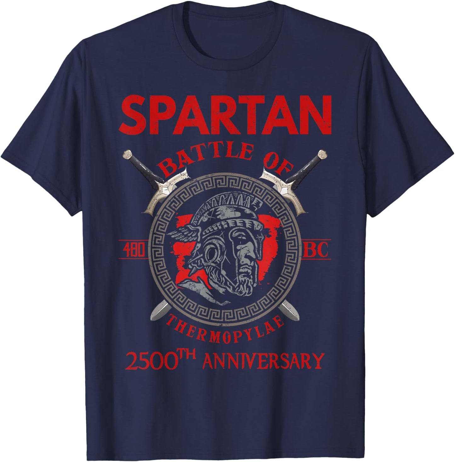 Spartan Greece anniversary ancient warrior Sparta T-Shirt - T-Shirt | Navy
