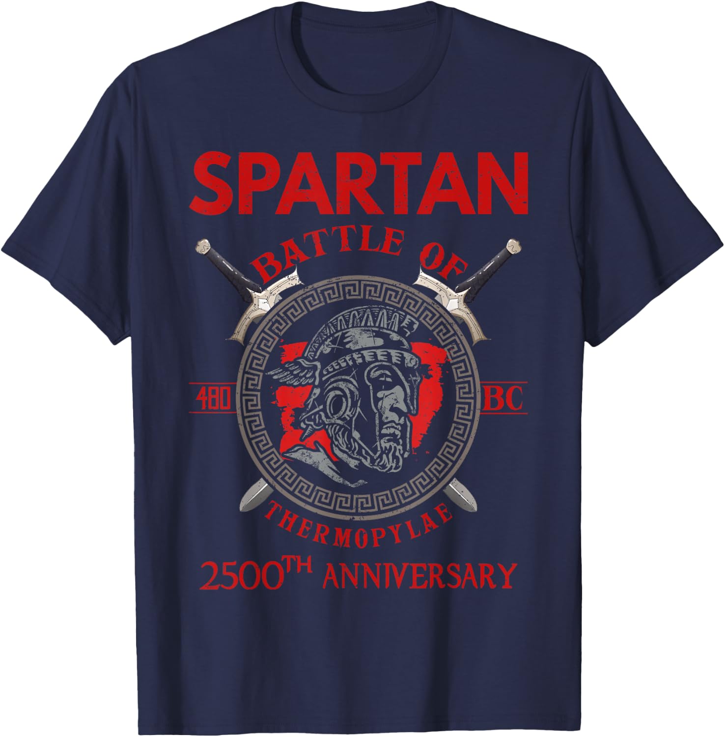 Spartan Greece anniversary ancient warrior Sparta T-Shirt - T-Shirt | Navy