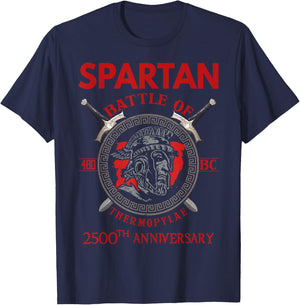 Spartan Greece anniversary ancient warrior Sparta T-Shirt - T-Shirt | Navy