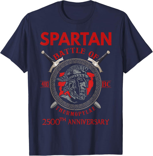Spartan Greece anniversary ancient warrior Sparta T-Shirt - T-Shirt | Navy