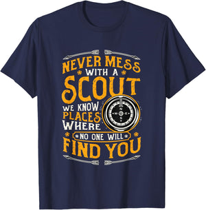 Never mess with a scout T-Shirt - T-Shirt | Navy