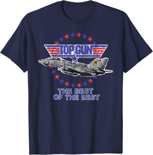 Top Gun The Best of The Best Jet with Logo Action Movie T-Shirt - T-Shirt | Navy
