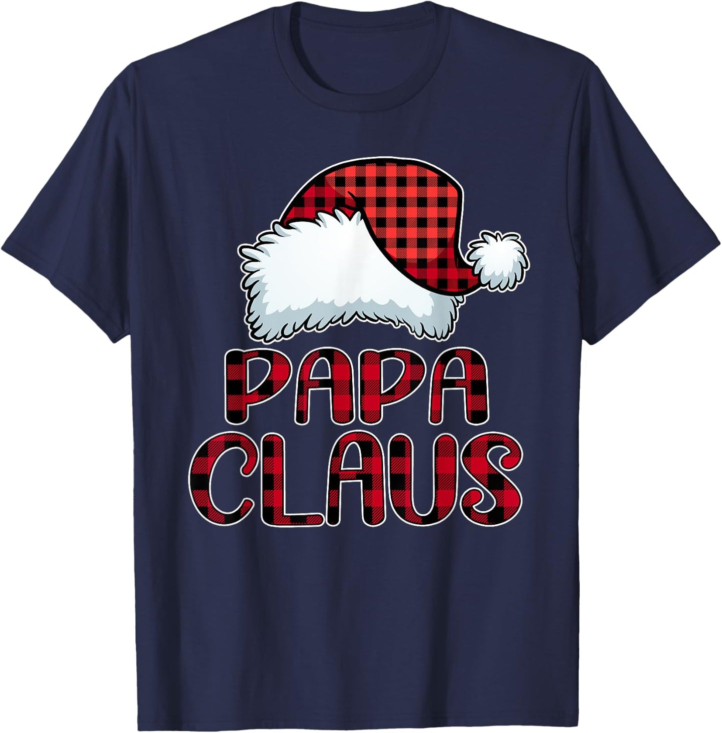Papa Claus Shirt Funny Christmas Pajama Family Matching T-Shirt - T-Shirt | Navy