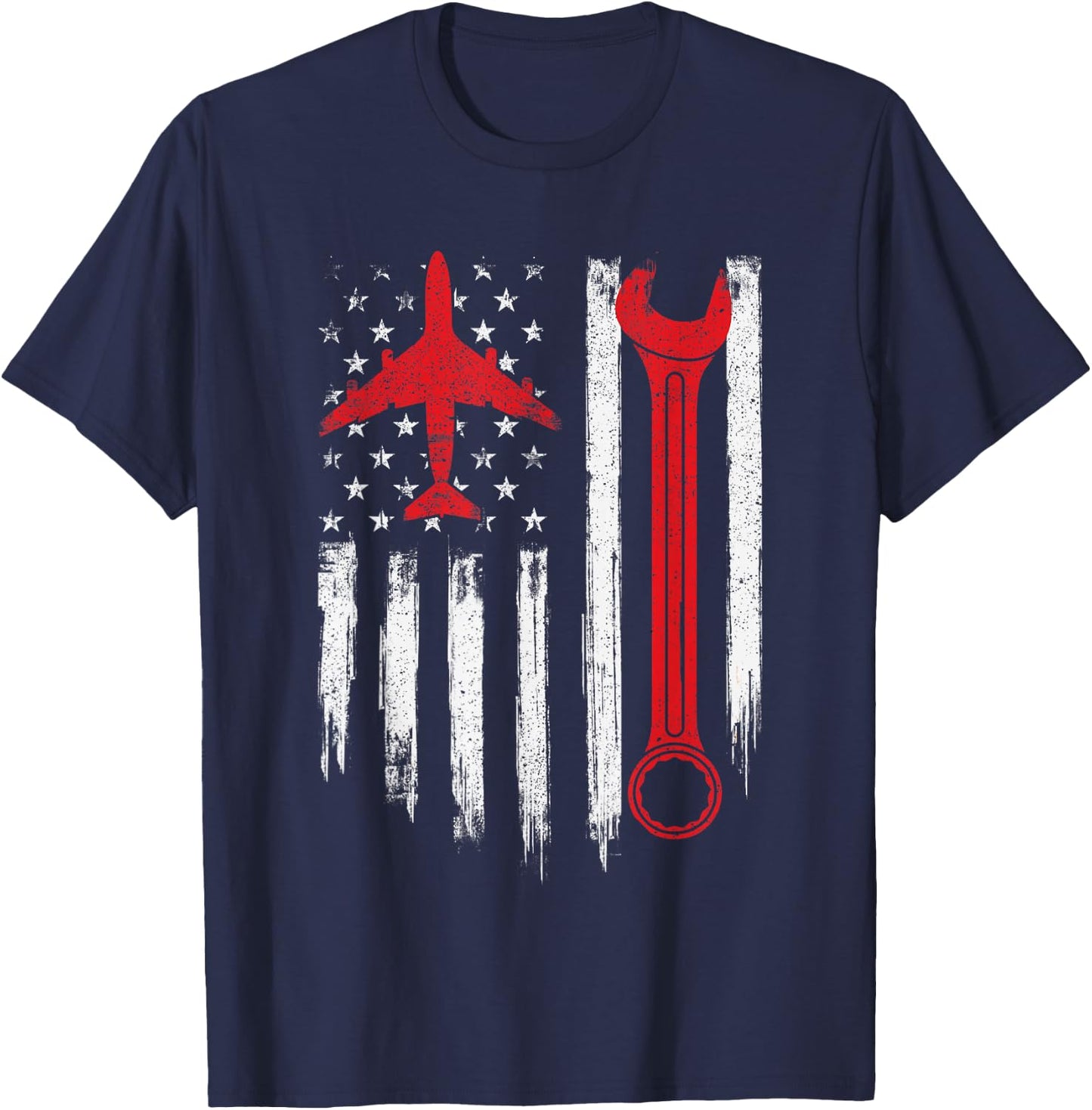Airplane Mechanic Tools - Aviation Technician Plane Lover T-Shirt - T-Shirt | Navy
