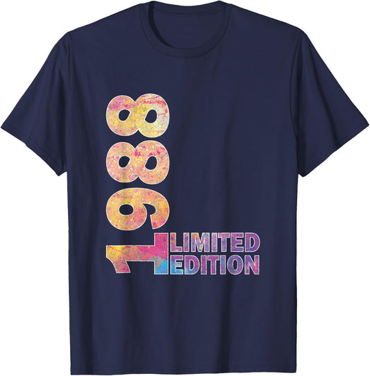 37th Birthday Gift women hued born 1988 turning 37 Year Old T-Shirt - T-Shirt | Navy