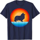 Sheltie Shetland Sheepdog Retro Vintage 60s 70s Sunset Dog T-Shirt - T-Shirt | Navy