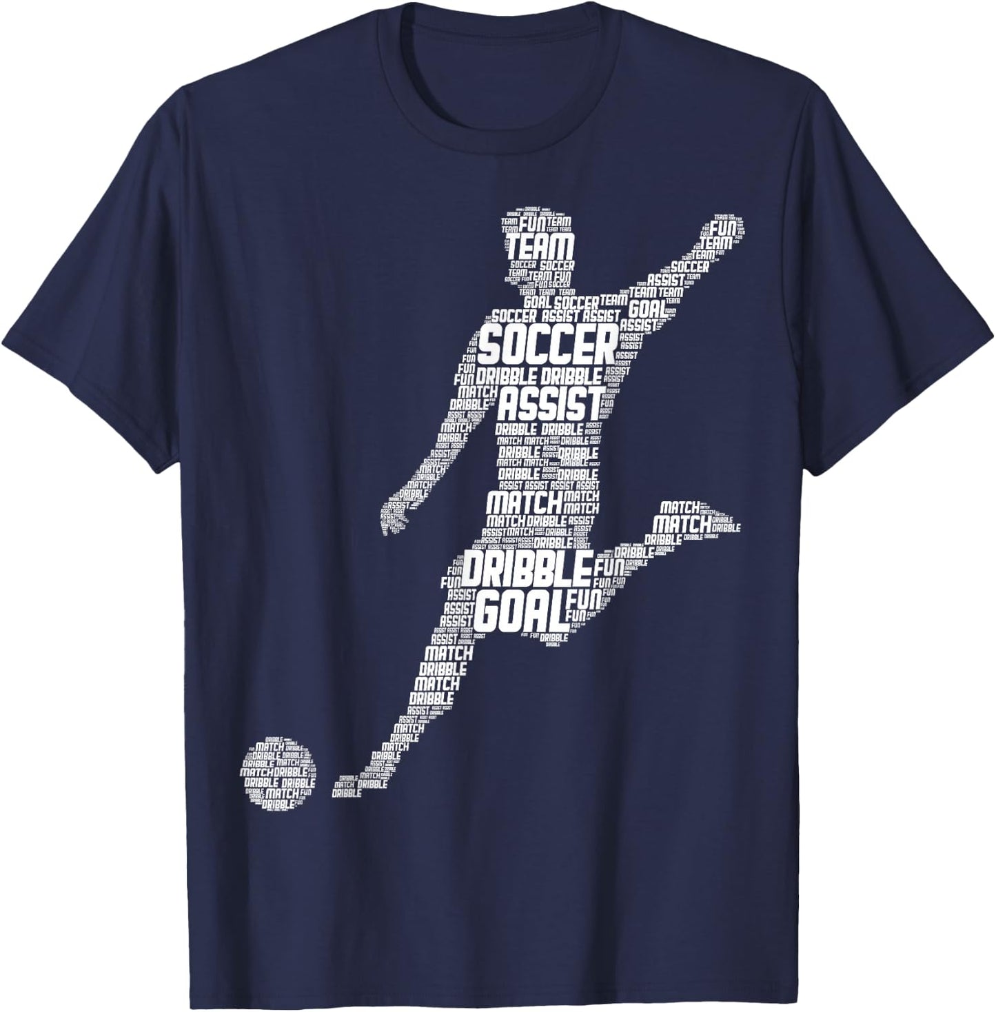 Soccer Player Men Kids Boys T-Shirt - T-Shirt | Navy