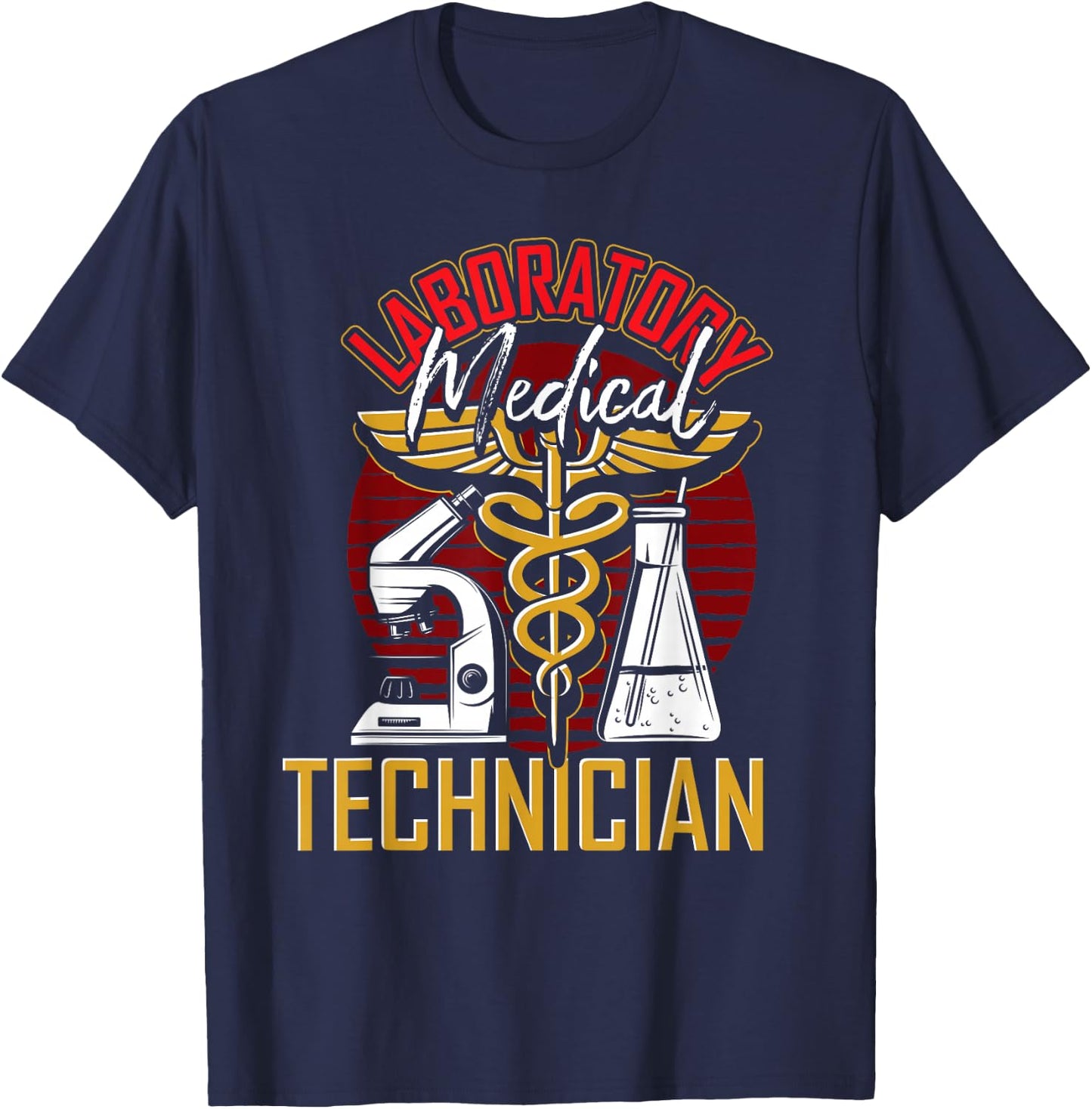 Retro Laboratory Scientist Lab Medical Laboratory Technician T-Shirt - T-Shirt | Navy