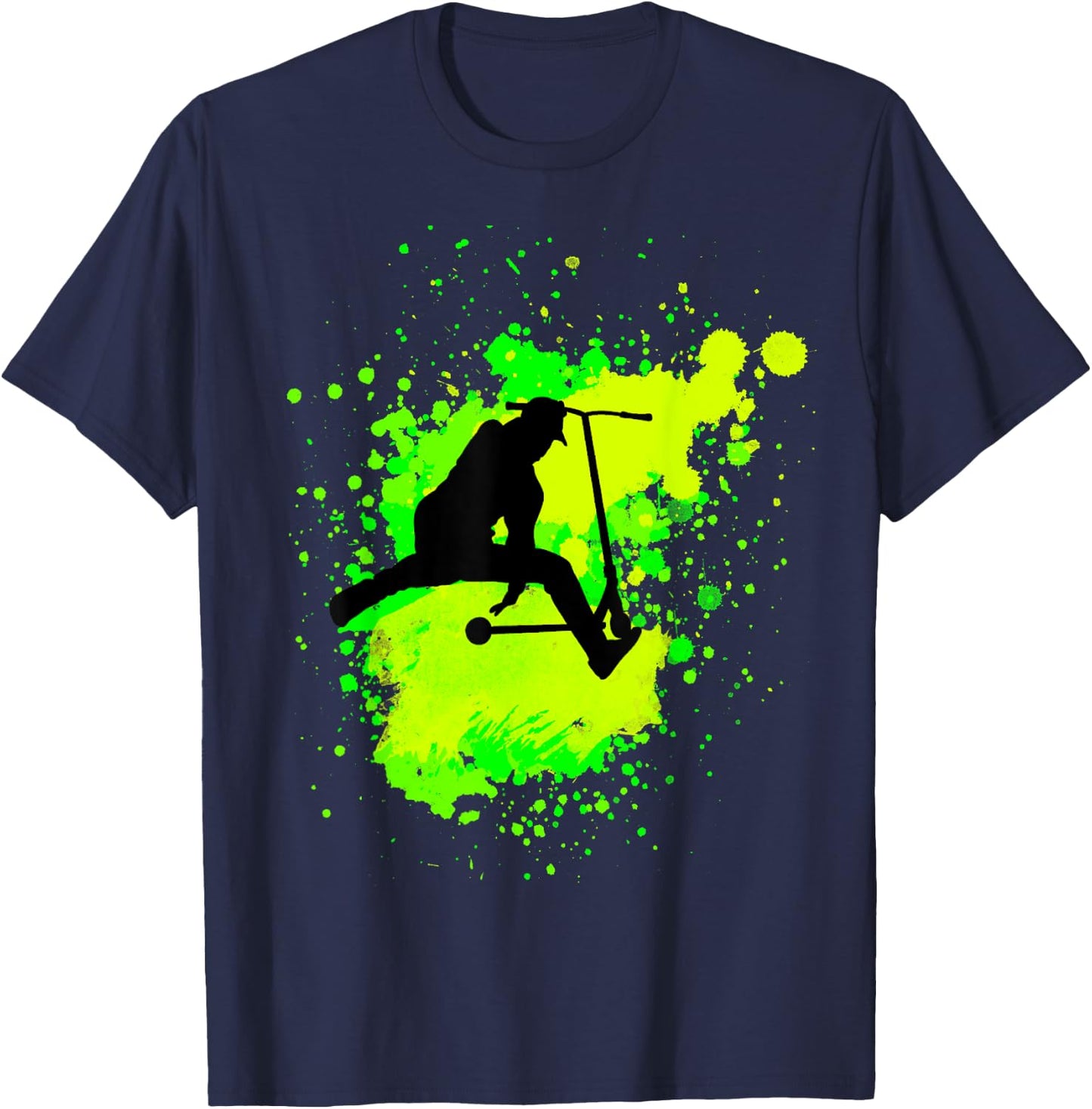 Crazy Scooter Stunt Tricks for Scooters Lovers T-Shirt - T-Shirt | Navy