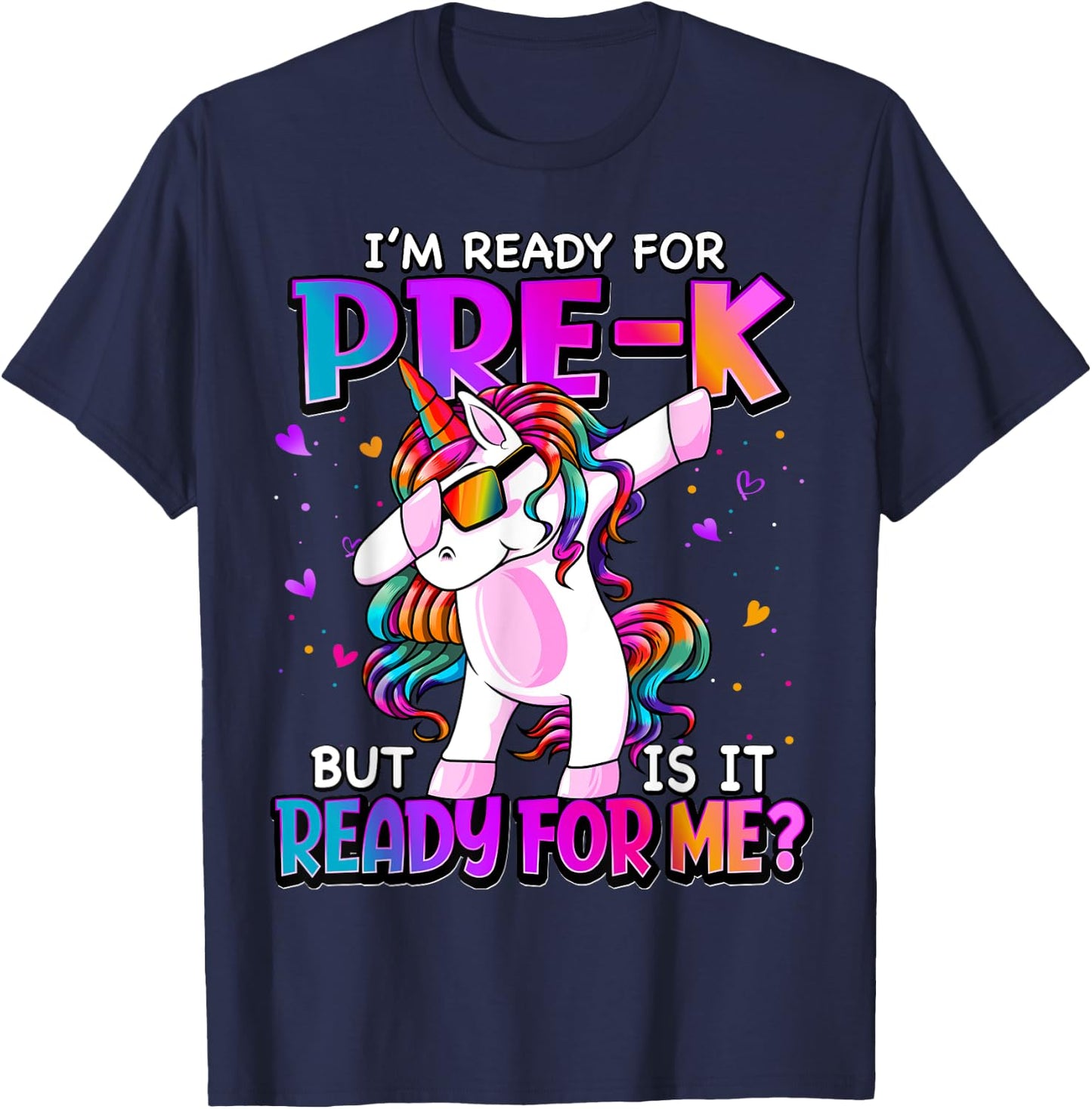 I'm Ready For Pre-K Shirt Back To School Pre-K Girls T-Shirt - T-Shirt | Navy