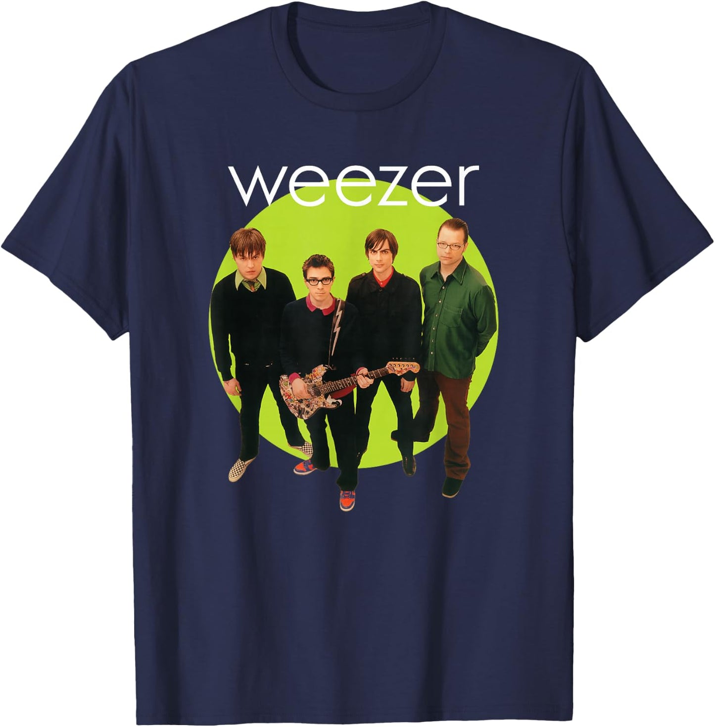 Weezer - Green Album Circle Small T-Shirt - T-Shirt | Navy