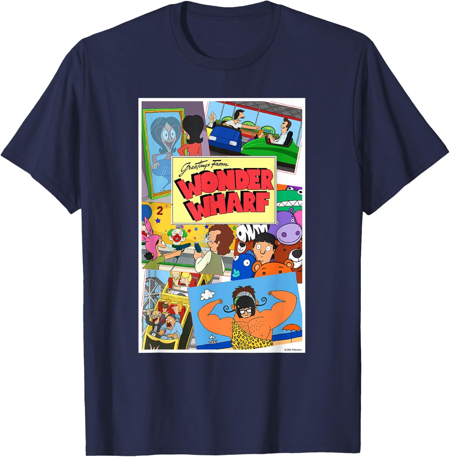 The Bob's Burgers Movie Greetings from Wonder Wharf T-Shirt - T-Shirt | Navy
