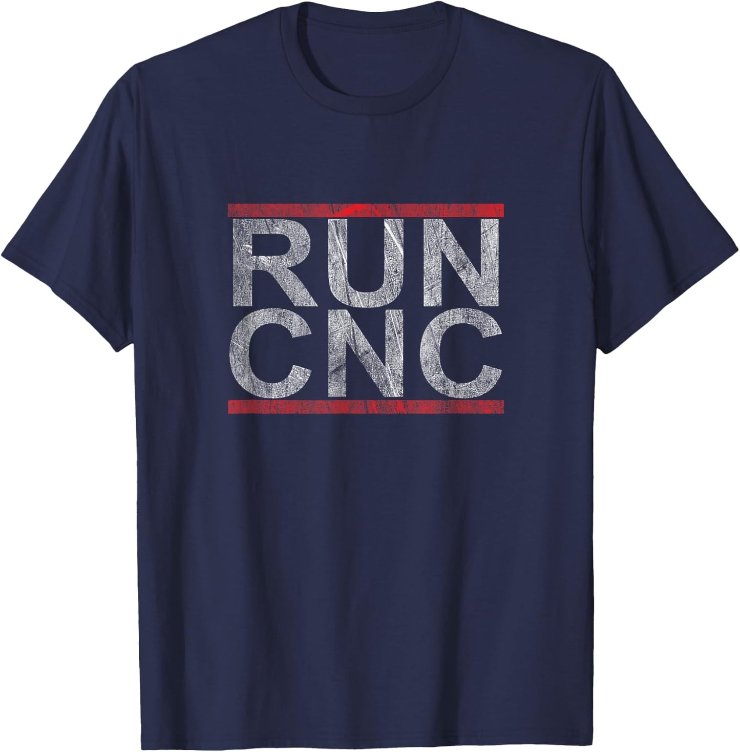 CNC rotary run CNC machining mechanic milling cutter T-Shirt - T-Shirt | Navy