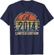 Est 2014 Limited Edition 11th Birthday Gifts 11 Year Old T-Shirt - T-Shirt | Navy