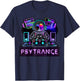 Trippy Psytrance Astronaut Rave Shirt Edm Techno Dj Festival T-Shirt - T-Shirt | Navy