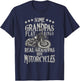 Some Grandpas Play Bingo Real Grandpas Ride Motorcycles T-Shirt - T-Shirt | Navy