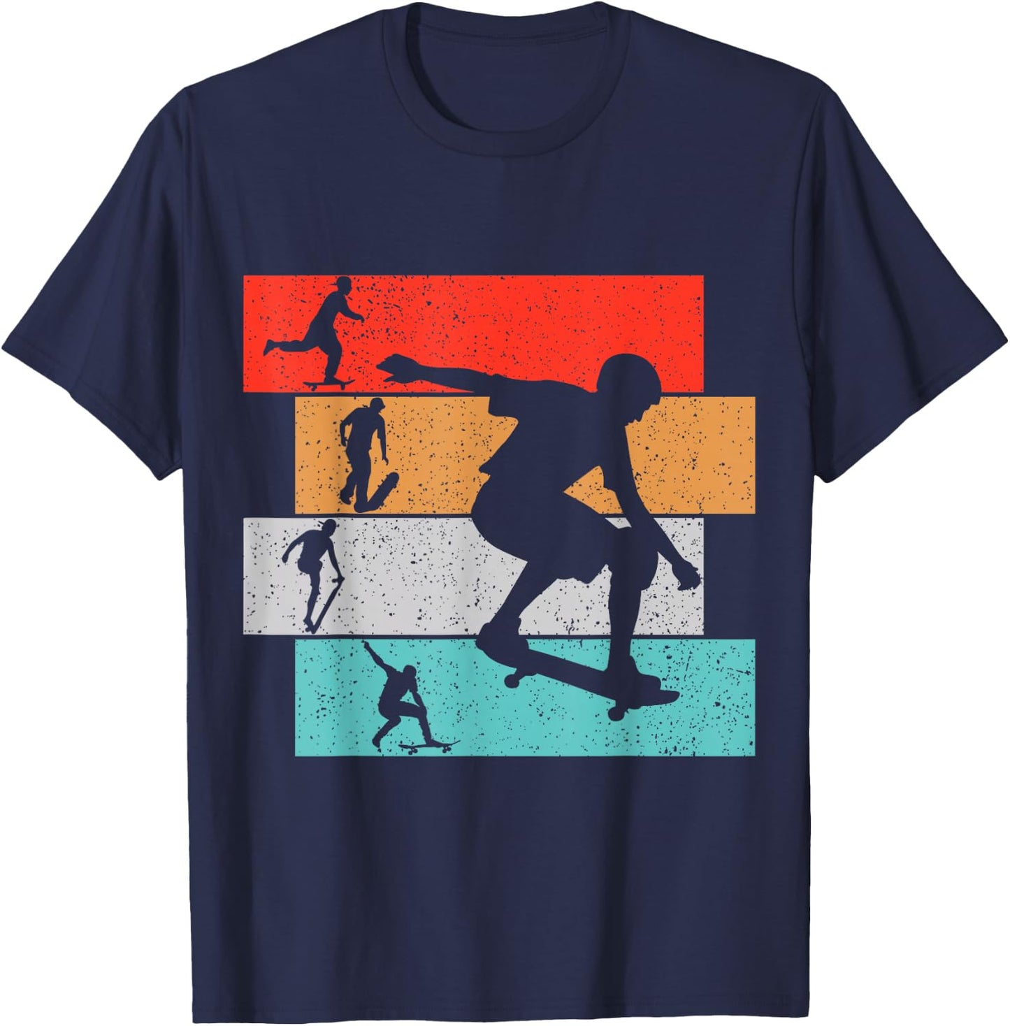 Skater Skateboarder Retro Skateboard Boys Youth T-Shirt - T-Shirt | Navy