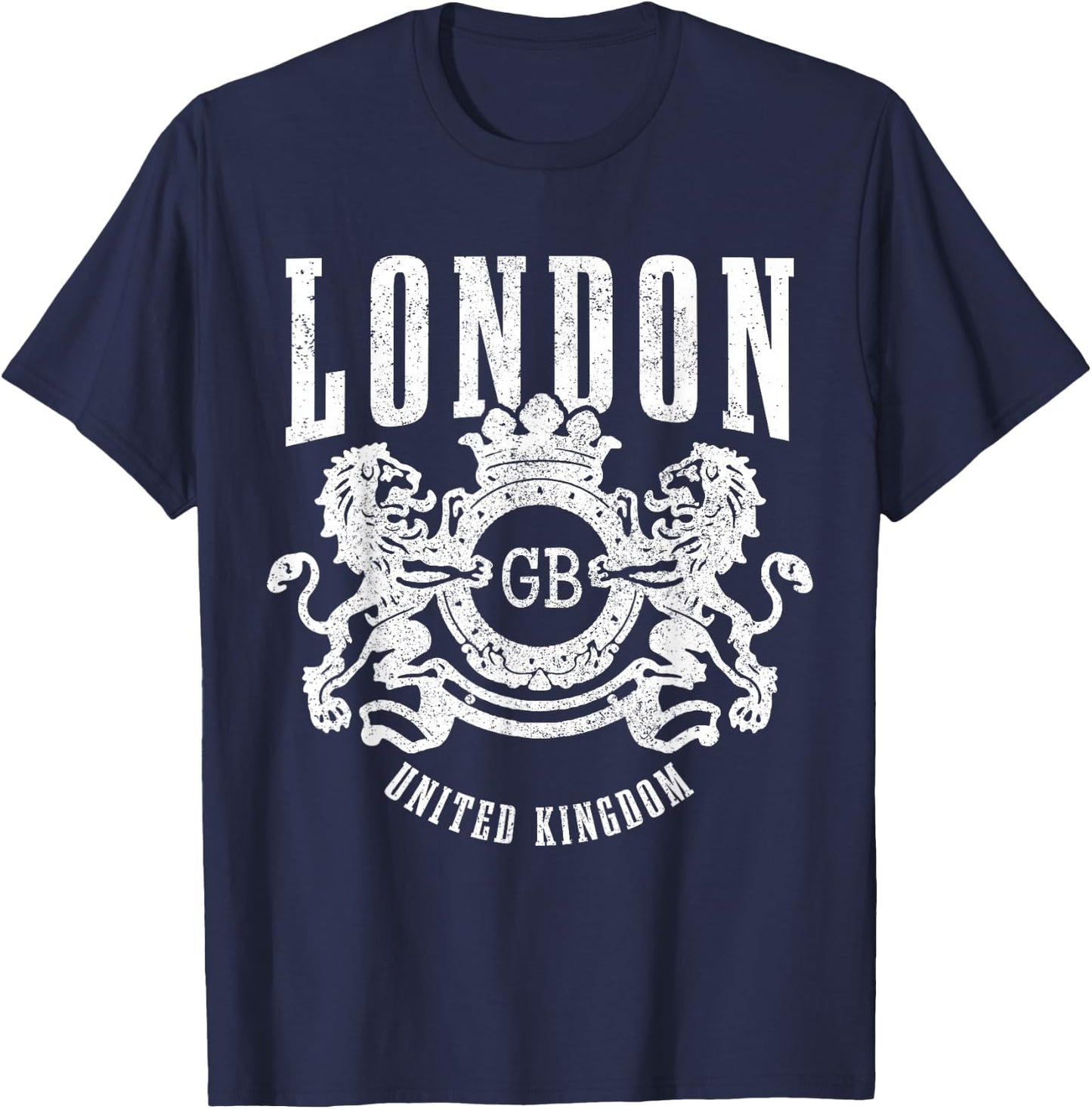 London UK Vintage GB England Great Britain T-Shirt - T-Shirt | Navy