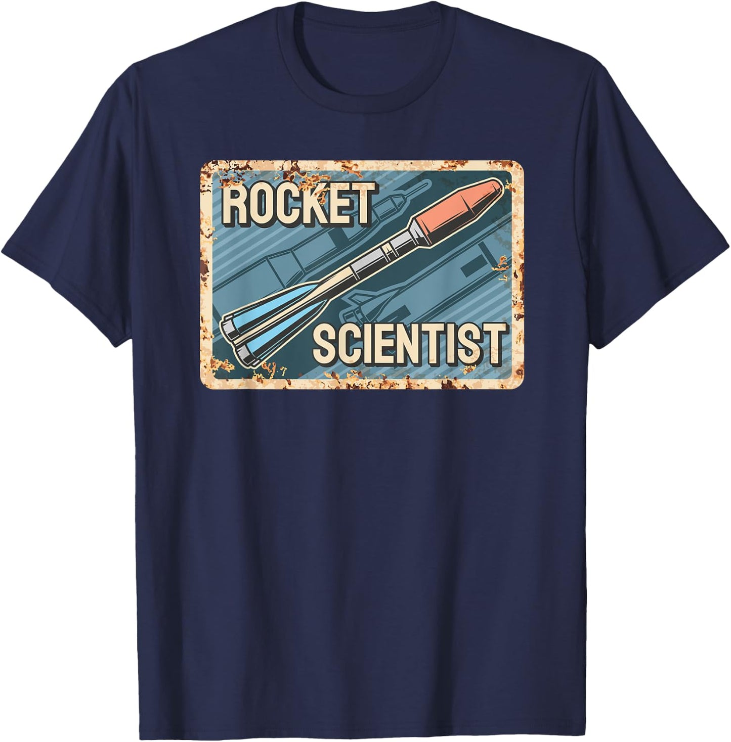 Vintage Rocket Scientist Aerospace Engineering T-Shirt - T-Shirt | Navy