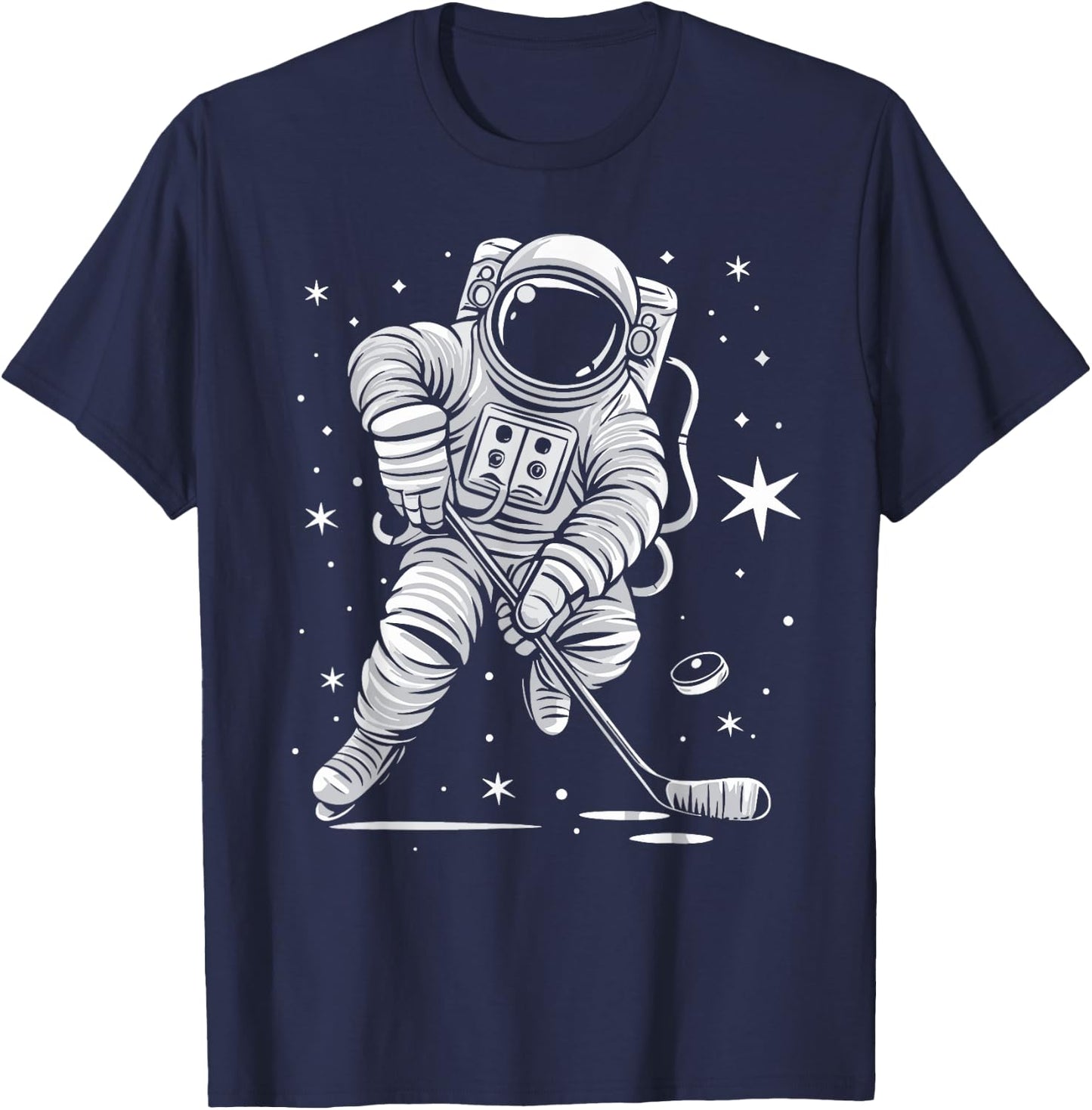 Funny Planet Astronaut Galaxy Space Astronaut Hockey T-Shirt - T-Shirt | Navy