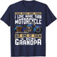Best Grandpa Biker Motorcycle T Shirt Gift Grandfather T-Shirt - T-Shirt | Navy