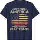 Vintage USA Flag Defend America Defund Politicians Men T-Shirt - T-Shirt | Navy
