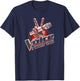 Warner Bros. The Voice Logo - -Adults & Kids - Black - Short Sleeve - Small - - Collarless - Modern - Music Theme - Licensed Logo - 100% Cotton/Polyester Blend T-Shirt - T-Shirt | Navy