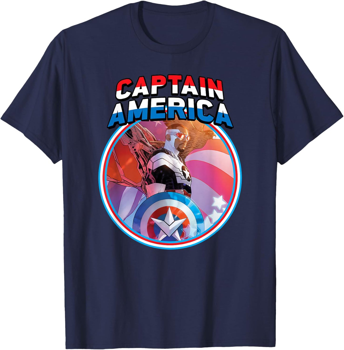 Marvel Captain America Symbol of Truth Sam Wilson T-Shirt - T-Shirt | Navy
