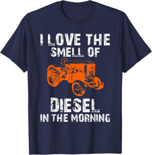 I Love The Smell Of Diesel In The Morning T-Shirt - T-Shirt | Navy