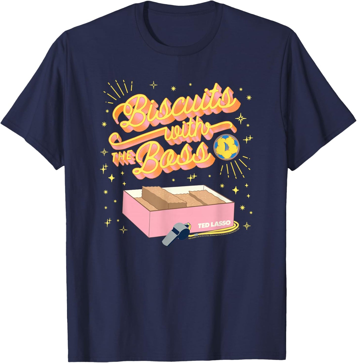 Ted Lasso Biscuits with The Boss Small T-Shirt - T-Shirt | Navy