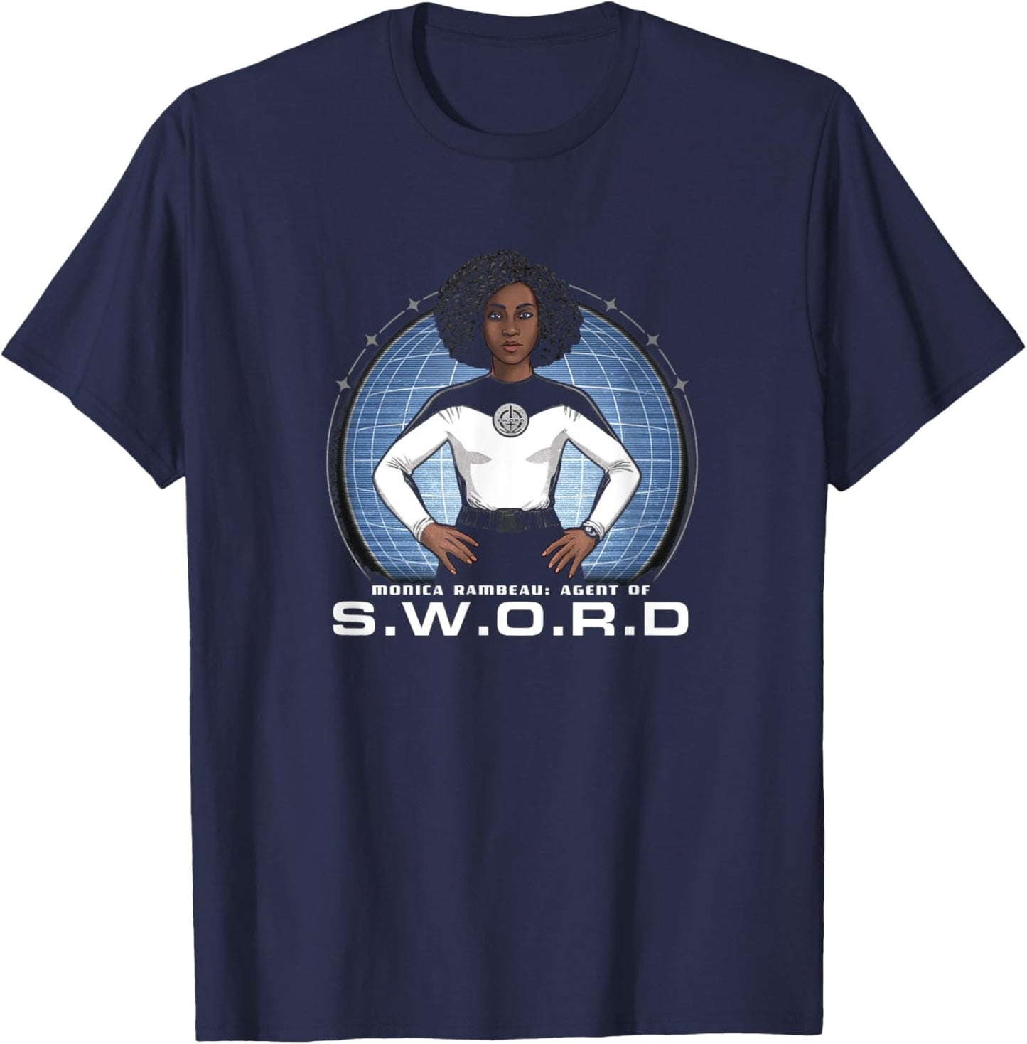 Marvel WandaVision Monica Rambeau Hero Shot T-Shirt - T-Shirt | Navy