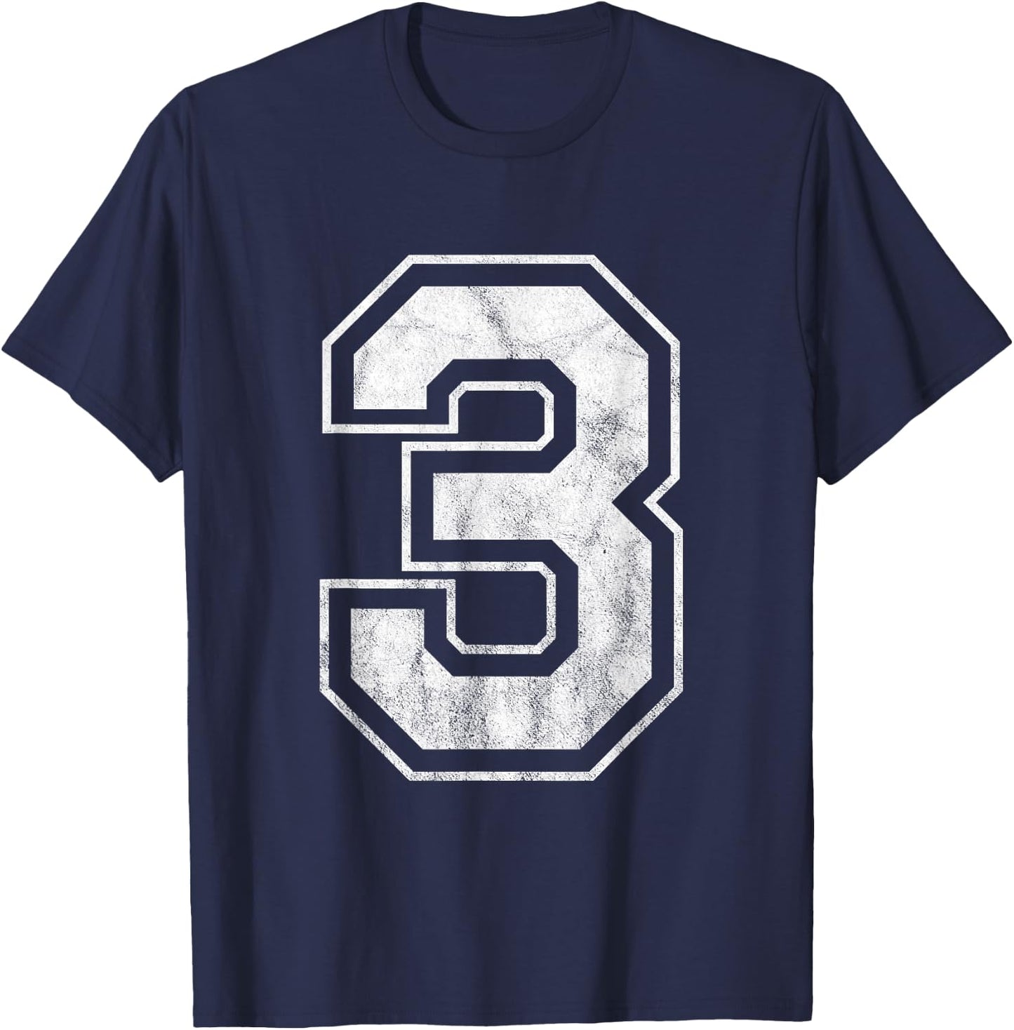 Number 3 T-Shirt - T-Shirt | Navy