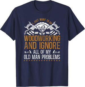 Woodworker Carpenter Tools Vintage T-Shirt - T-Shirt | Navy