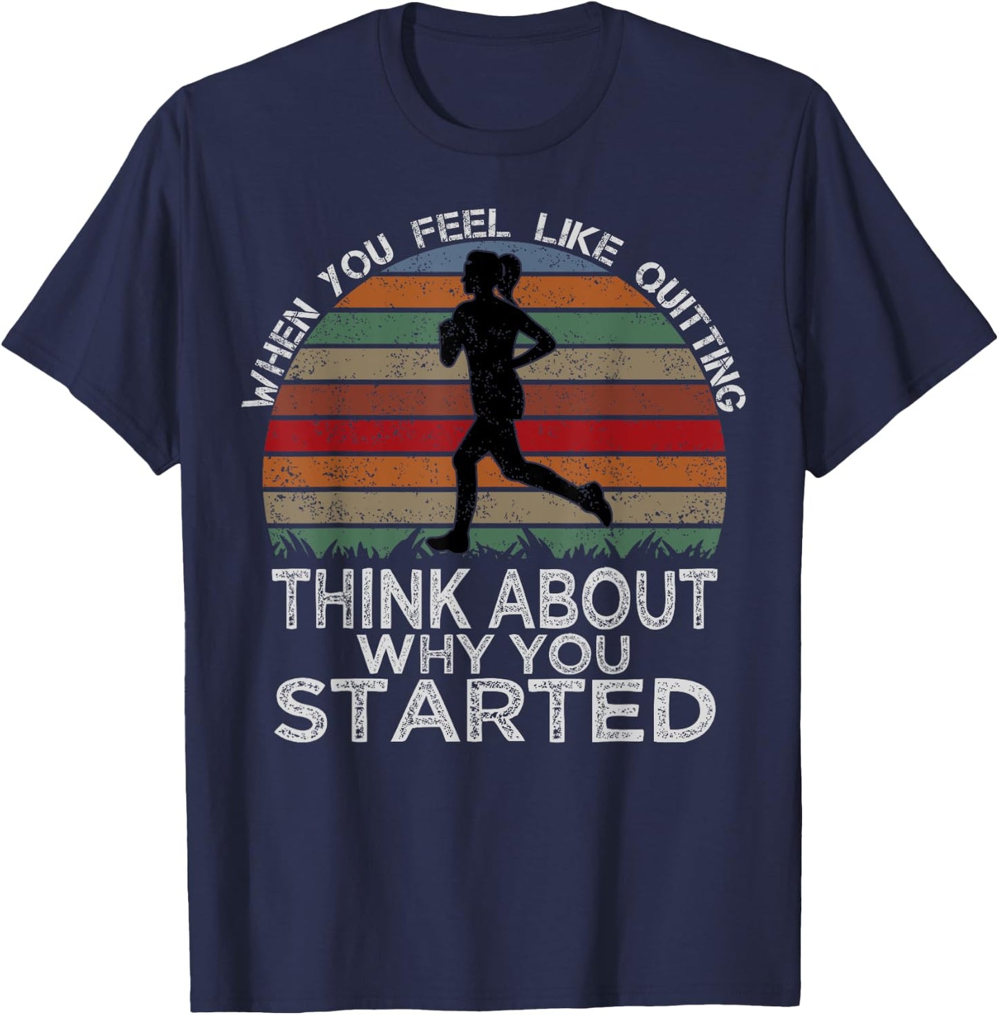 Gym Motivation Workout Fitness Inspirational Gift T-Shirt - T-Shirt | Navy