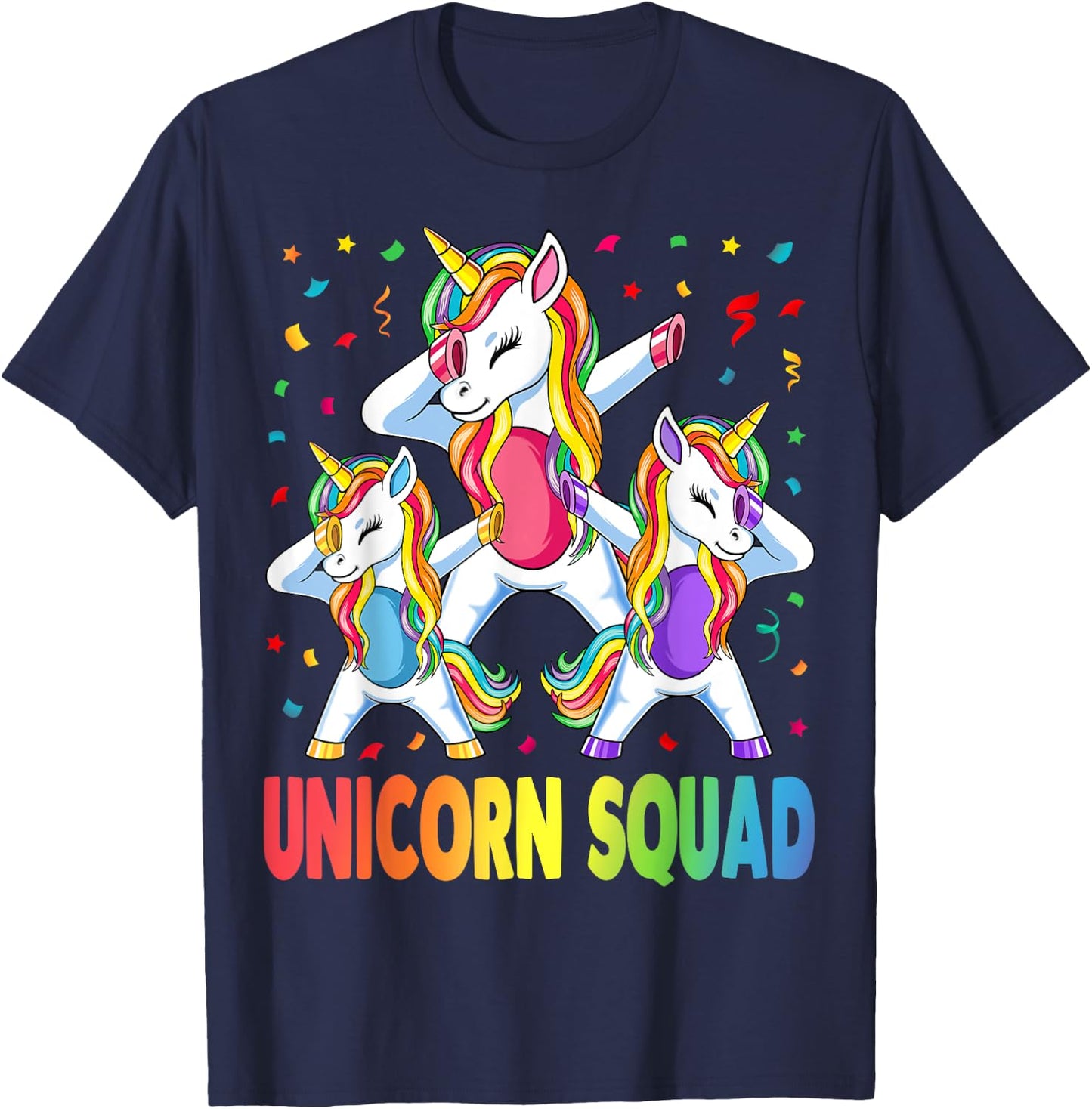 Unicorn Squad Shirt, Unicorn Gifts , Black T-Shirt - T-Shirt | Navy