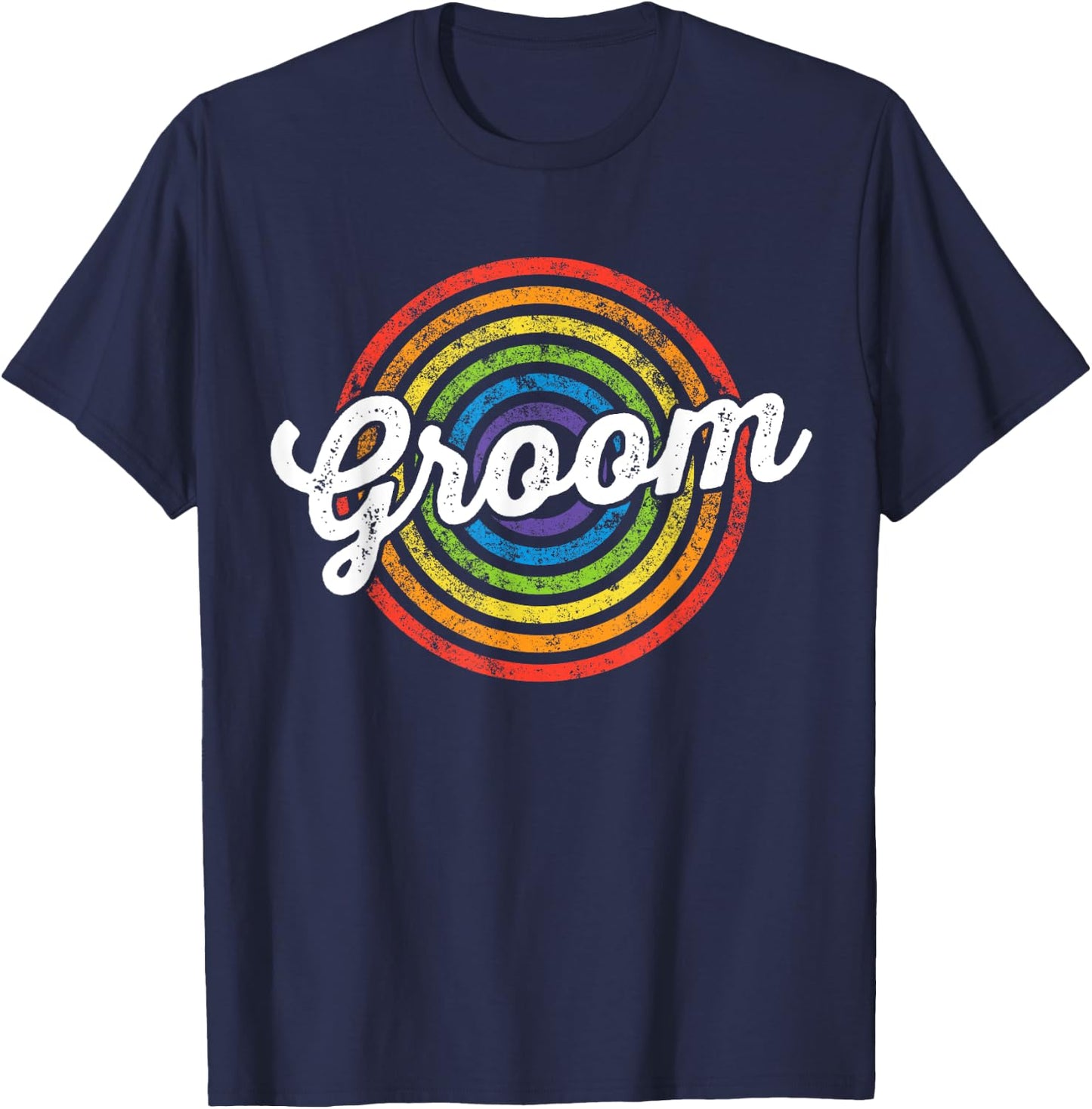 Groom Bachelor Party LGBT Same Sex Gay Wedding Husband T-Shirt - T-Shirt | Navy