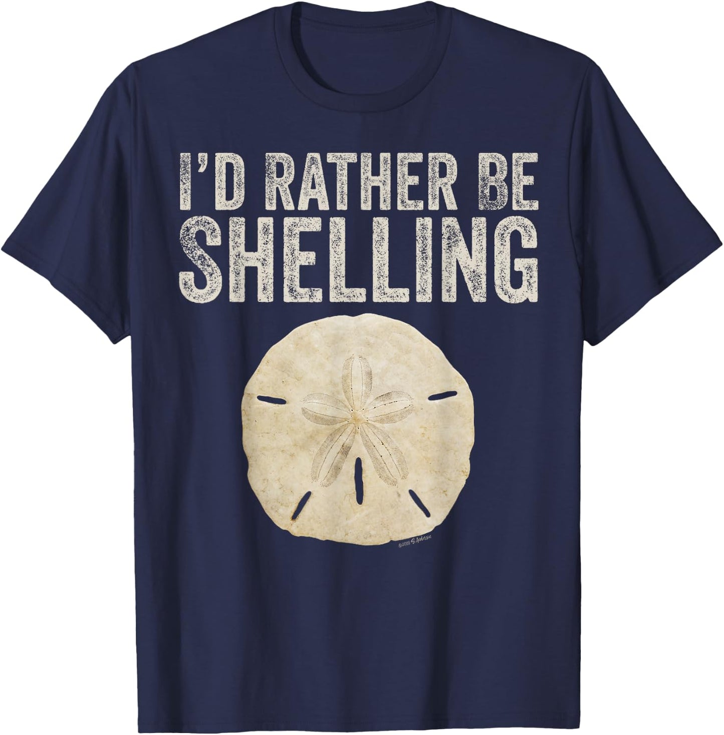 I'd Rather Be Shelling Sea Shell Hunters T-Shirt - T-Shirt | Navy