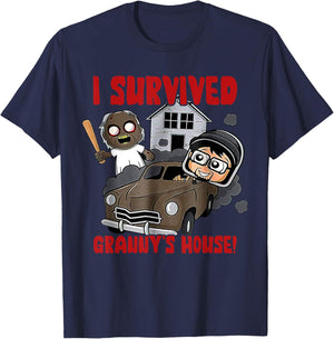 I Survived Granny's Funny House T-Shirt - T-Shirt | Navy