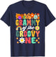 Retro Grammy of Groovy One Matching Family 1st Birthday T-Shirt - T-Shirt | Navy